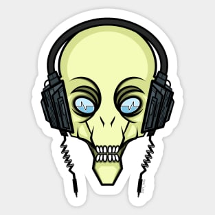 Space Beats Alien Sticker